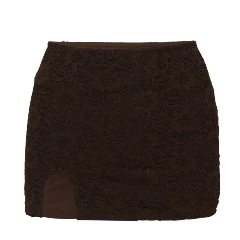 Princess Polly brown lace mini skirt size 4/small